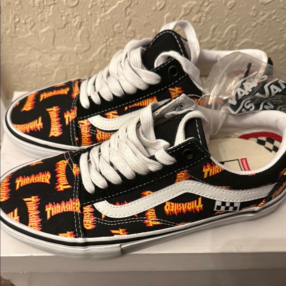 Vans Kids Thrasher Black And White Sneakers